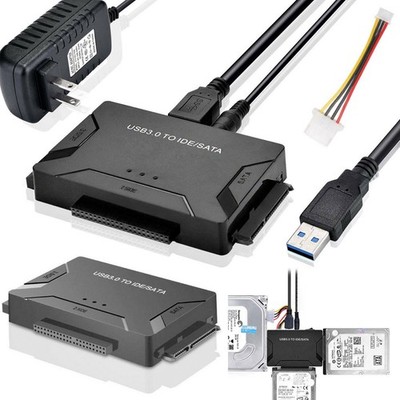 USB 3.0 to IDE & SATA Converter External Hard Drive Adapter Kit 2.5''/3.5'' Cable