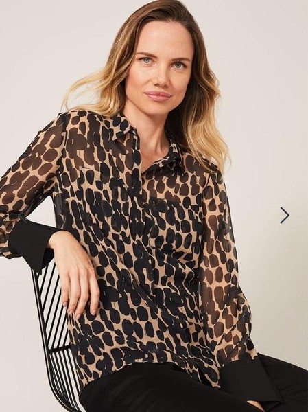 Women Phase Eight Shirt Brown Polyester 42