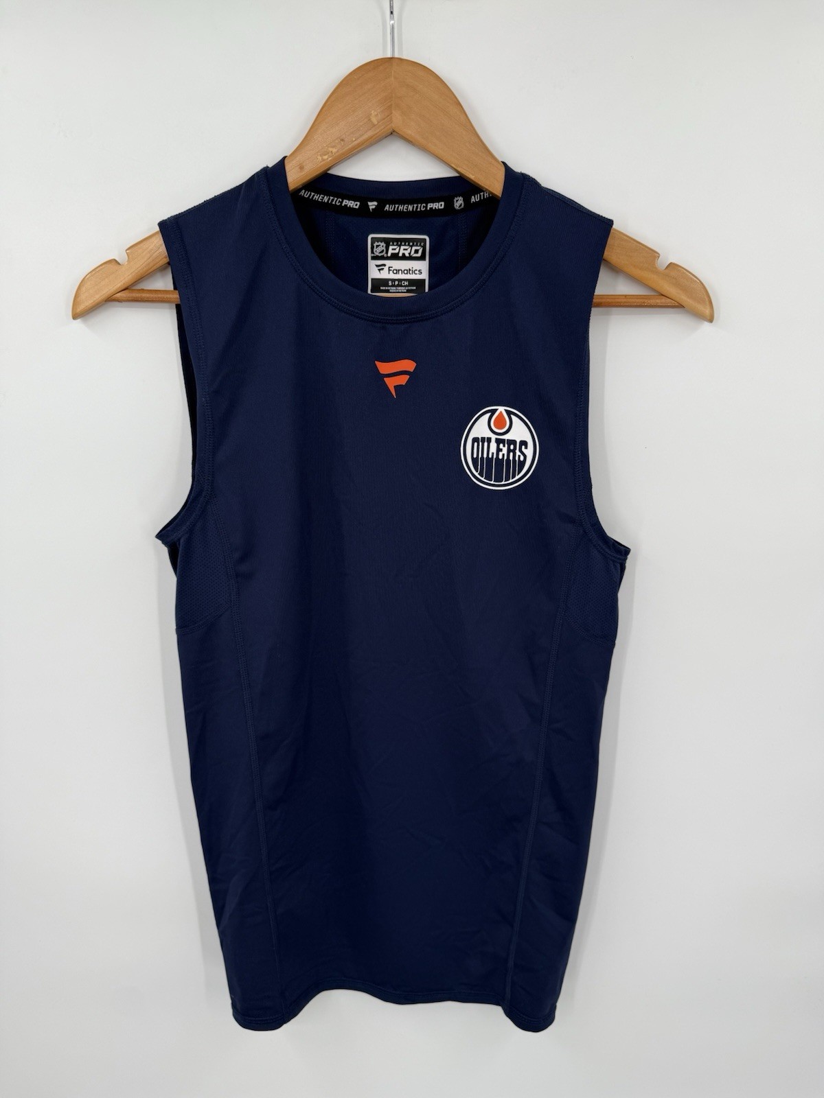 Edmonton Oilers Fanatics Authentic Pro Compression Shirt Sleeveless Men's Small