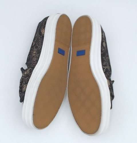 Rifle Paper CO. Keds Womans 9.5US Black and Gold Roses Shoes Hardly Worn (S12) - Picture 8 of 12