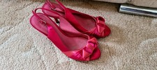 Womens Menbur Satin Small Heeled Pink Shoe
