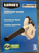 HART Battery Powered Workshop Blower 20V - White/Black tool only