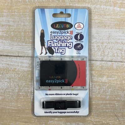 L.E.D. IT BE Easy  Luggage Flashing Locator Travel Tag LED Lights .25 x 3.5 NEW