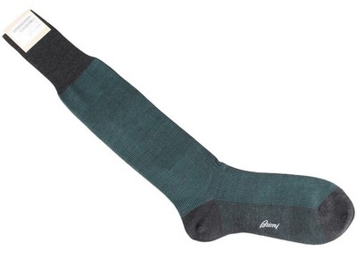 Brioni Herren Socken Kniestrümpfe 100% Wolle Größe 44 45 46 UK 10.5 US 11.5