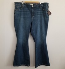 NWT Ava Viv High Rise Dark Wash Flare Jeans Size 26