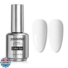 JODSONE 15ml White Gel Nail Polish Soak Off Led Gel Polish Nail Art Manicure 