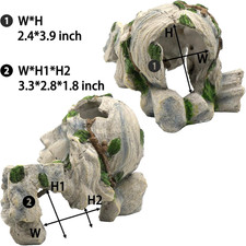 Reptile Cave Hideout Tank Accessories Decorations, Aquarium Hideaway Cave Fish T