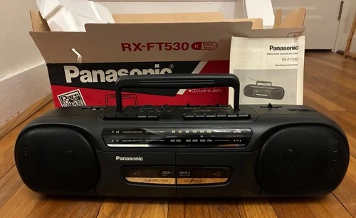 Vintage NIB Panasonic RX-FT530 Stereo Radio Cassette Recorder Boombox New Tested