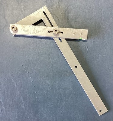 Aluminum Squangle By Mayes No. B45 With Bubble Level