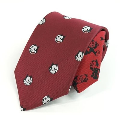 Felix the Cat Character Necktie (Polka Dot Pattern) Polyester Red New Japan