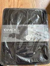 Simplify 10-Piece Black Storage Basket Set – Multi-Size Organizing Bins