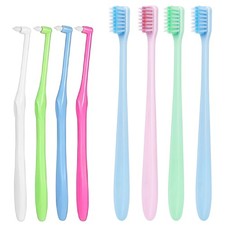 Orthodontic Toothbrush Set for Braces,4 Count Orthodontic Toothbrushes and 4 ...