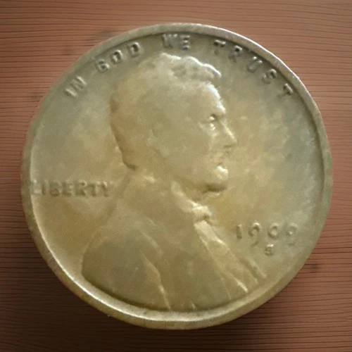 1909-S Lincoln Wheat Cent Penny Very Good Key Date Highly Desirable Coin #2146