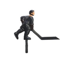 Shelti Dome Bubble Hockey Player - Black Angled Short Stick