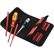 Wera 05006608001 Kraftform Compact Slimline Vde Screwdriver Set Of 16 Sl Pz Ph