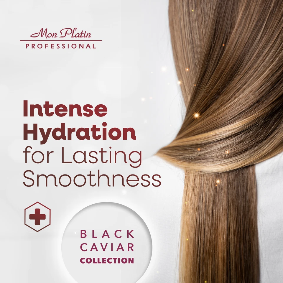 Mon Platin Black Caviar Total Repair Bundle – Shampoo, Mask & Serum for Straight - Image 2 of 4