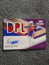 Fraymi De Leon 2020 Elite Extra Edition Autograph Triple Patch Purple #21/25