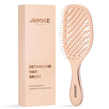 Rose Luxe Detangler Brush, Pain-Free Vented Detangling Brush with Ultra-Soft Fle