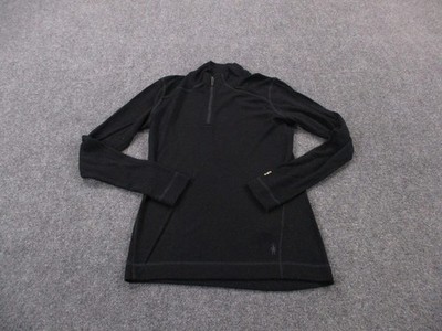 Smartwool Jacket Womens M Black Merino Wool Base Layer Outdoor Hiking