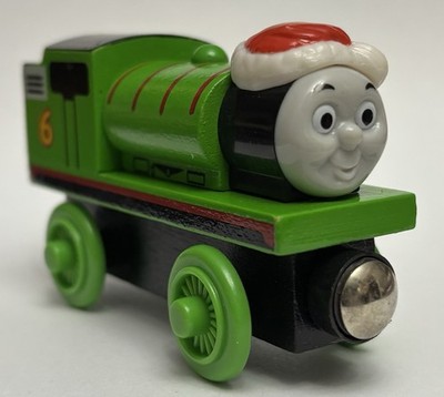 Thomas & Friends Wooden Railway Train Tank Christmas Percy Santa Hat Wood