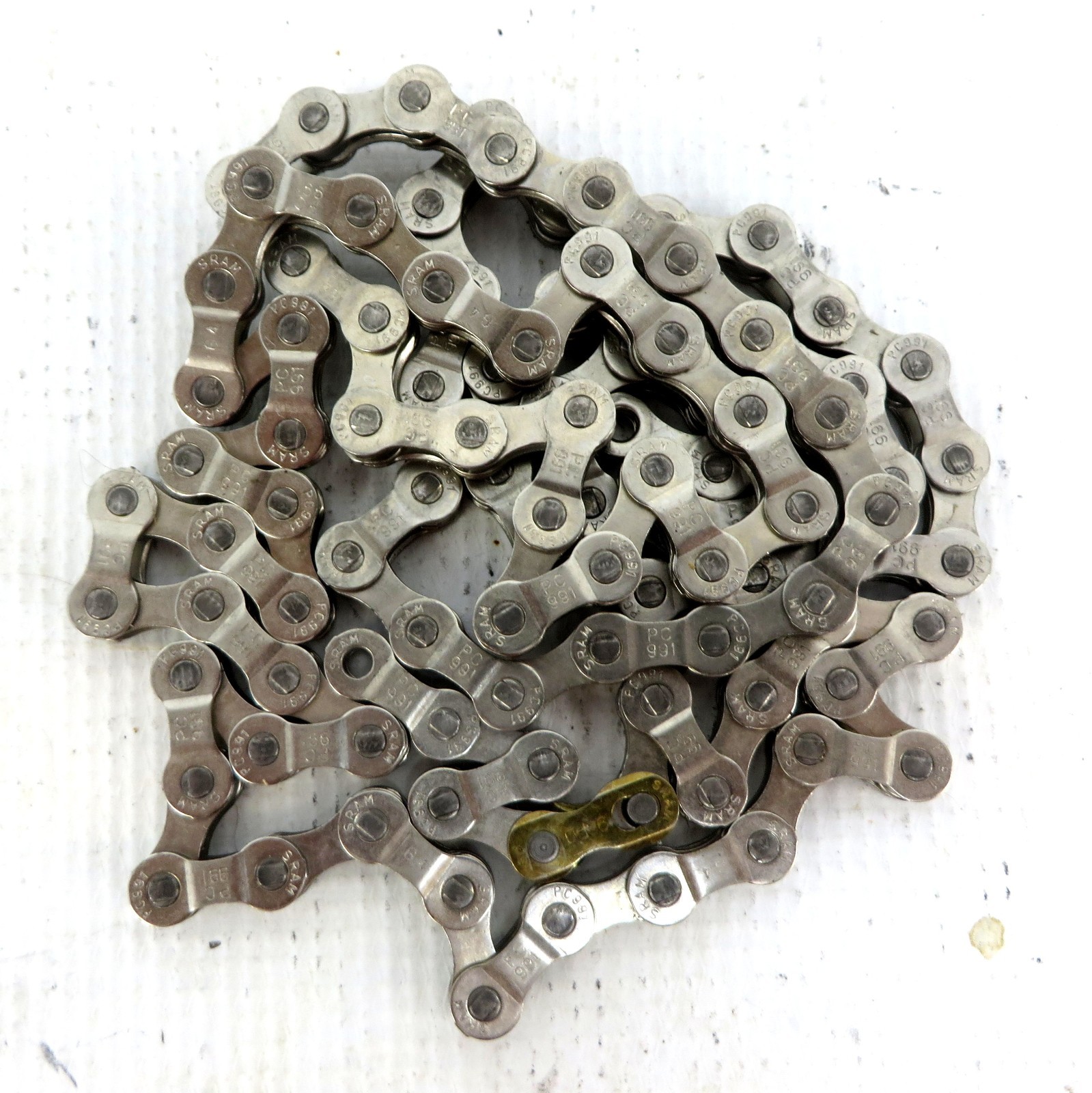 SRAM PC-991 9 SPEED CHAIN W/Powerlink Bicycle Bike .25 Wear 270g 102 Links