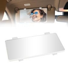 Car Vanity Mirror, HD Car Makeup Mirror with Straps, Universal 1 PC White
