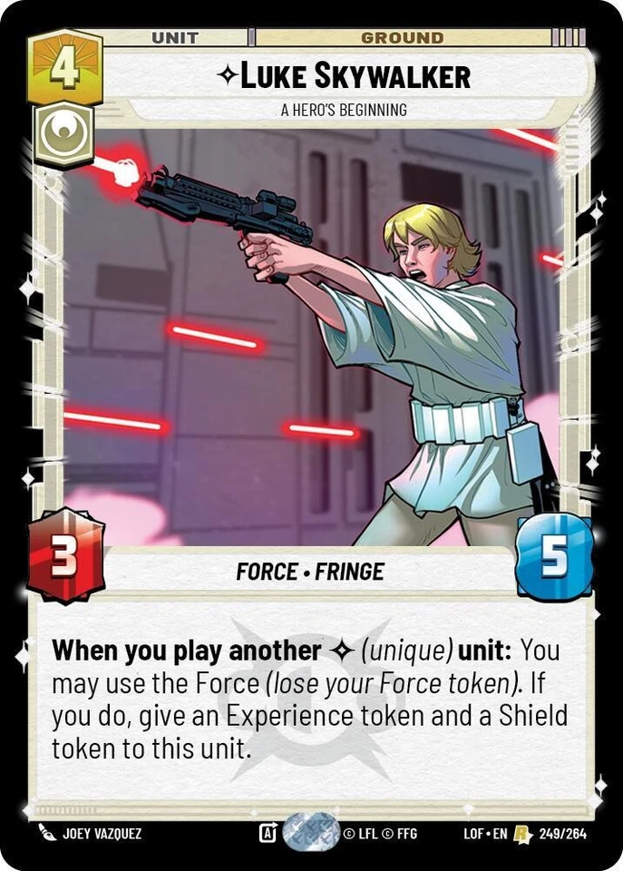 Luke Skywalker - A Hero's Beginning Rare Legends of the Force 249/264 NM - Image 1 of 1