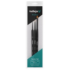 Vallejo Brush Set Starter Round Triangular Flat Painting Brushes
