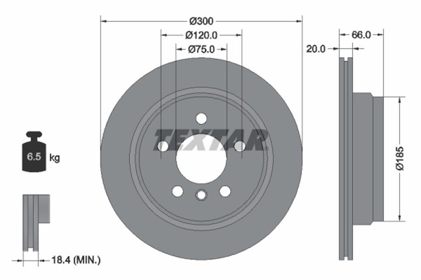 2X Bremsscheibe PRO Textar 92239703 FüR BMW F31 F30 F82 F34 F33 F83 F32 F80 3Er-image