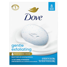 Gentle Exfoliating Beauty Bar Soap , Renewing 8 Count 3.75 Oz