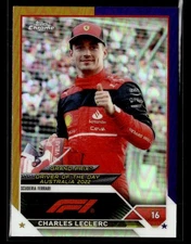 2023 Topps Chrome Formula 1 #168 Charles Leclerc Purple Green Refractor card