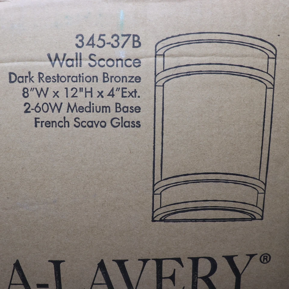 Arandela de parede Minka Lavery iluminação vidro banheiro úmido vaidade luminária 2 luzes 120W - Imagem 2 de 4