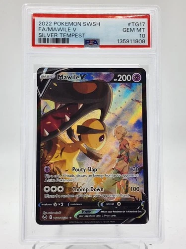 MAWILE V 2022 POKEMON SILVER TEMPEST TRAINER GALLERY #TG17 FA PSA 10 Q0895