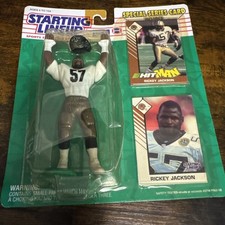 1993 Starting Lineup NFL Rickey Jackson New Orleans Saints Figure & Cards Sealed