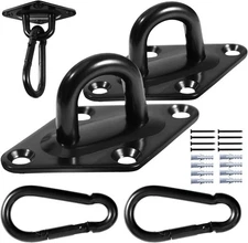 1700 Lb Capacity Hammock Hanging Kit, 2 Pack M10 Premium Heavy Duty Pad Eye Hook