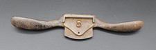 Vtg. Cast Iron Spokeshave Woodworking Tool Flat Bottom Single Adjustable Blade