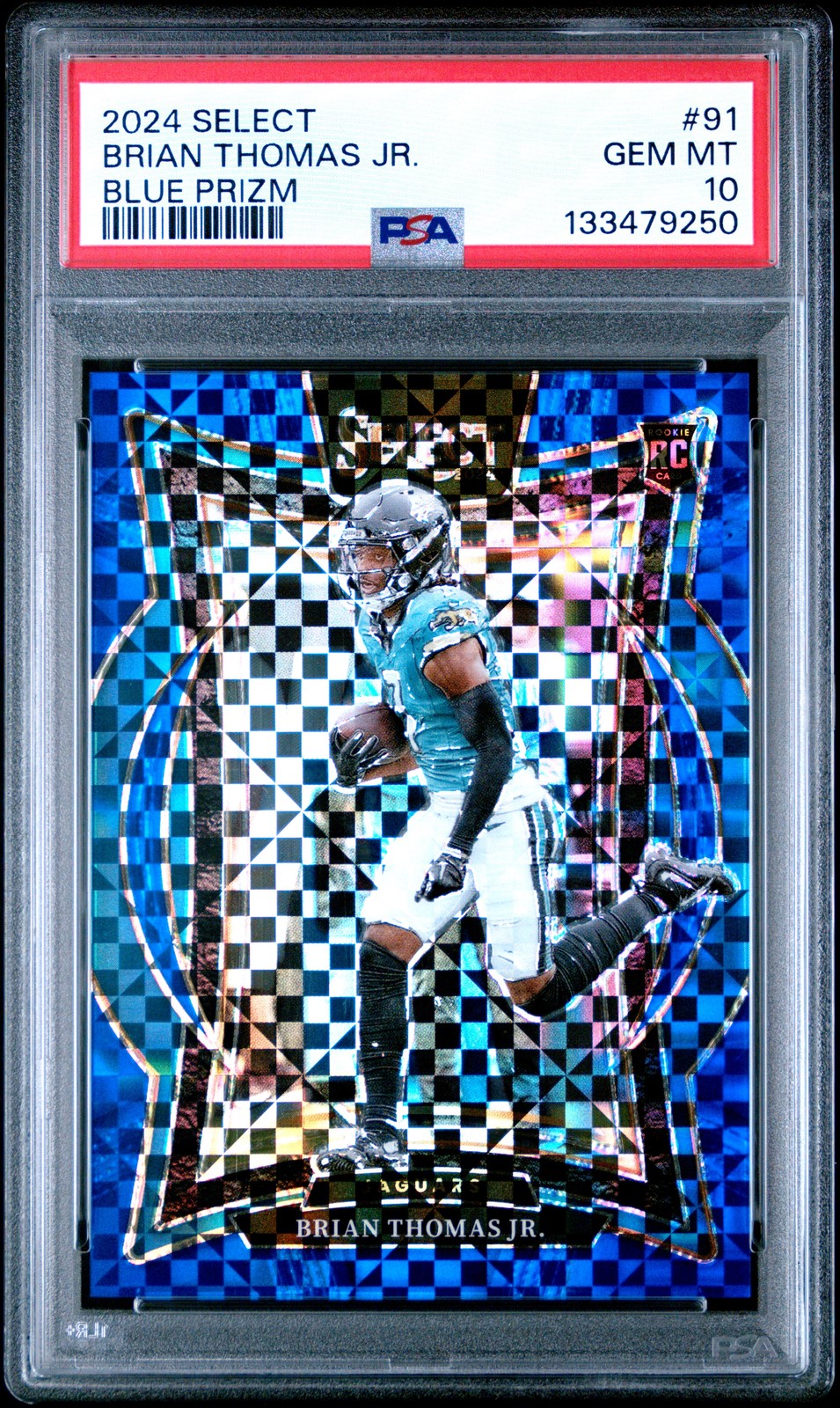 2024 PANINI SELECT BLUE PRIZM #91 BRIAN THOMAS JR. 157/249 PSA 10