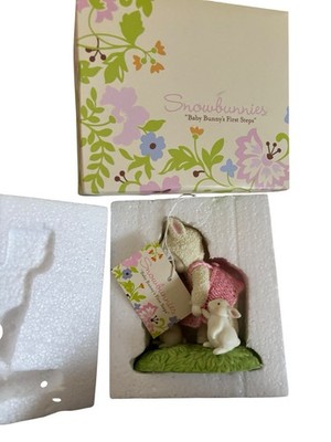 Dept 56 SNOWBABIES SNOWBUNNIES BABY BUNNY'S FIRST STEPS EASTER Bunny
