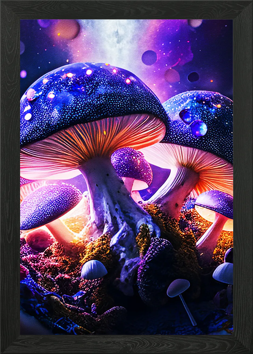 Forest Mushroom Framed Wall Art Poster Canvas Print Picture | eBay UK