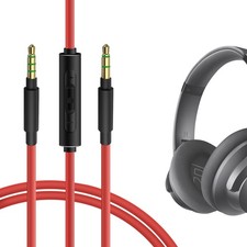Geekria Audio Cable with Mic for Anker Soundcore Q20i, Q45, Life Q30, Q35 4 ft 