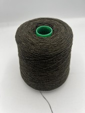 100% Lambswool Yarn. Dark Khaki Mix. 500gram Cone.2 Ply Hand/machine Knit. 2/15