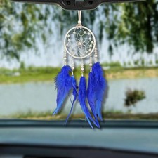 Small Dream Catcher for Car Handmade Boho Hanging Decor for Car Interior Rear Vi