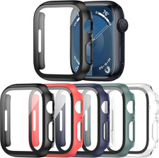 For Apple Watch Series 9/8/7 45Mm Screen Protector Case 5 Pack  PC Hard Cover w