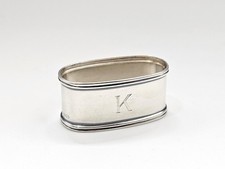 Franz Scheurle Scheuerle Serviettenring Sterling Silber 925 Monogramm K um 1970