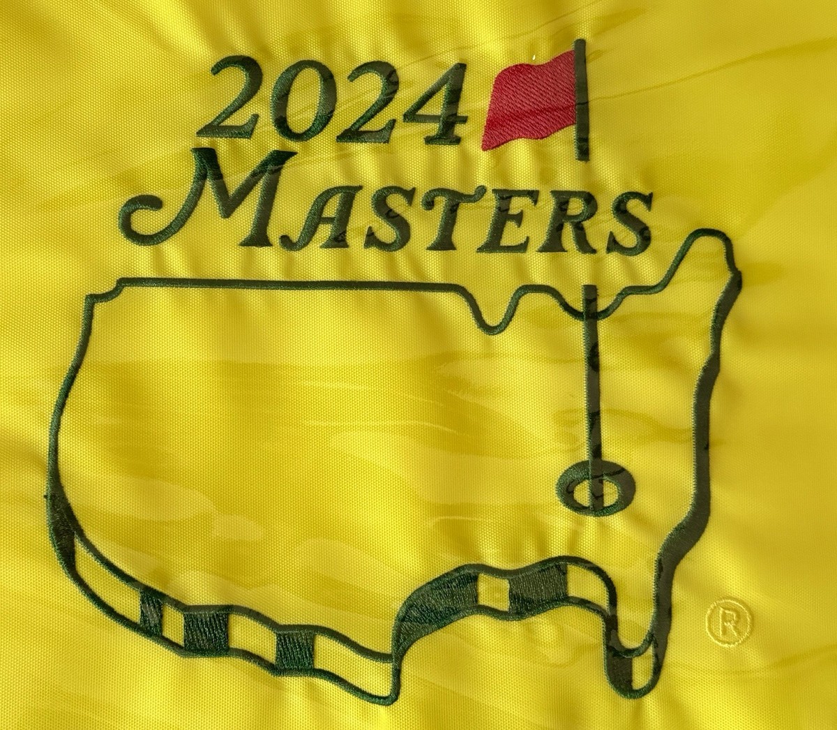 2024年 マスターズ ゴルフ　フラッグ 2024 Masters Deluxe Framed Pin Flag - MMO Golf