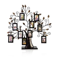 Klikel Family Tree Picture Frame Display with 10 Hanging Picture Photo Frames