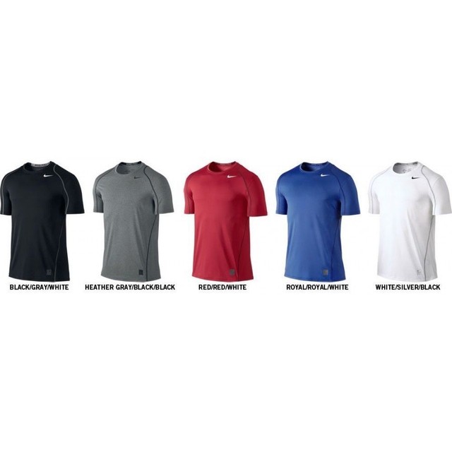 nike men's pro cool fitted short sleeve shirt