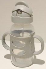 Dr. Brown's Milestones Straw Sippy Bottle Wide-Neck Silicone Handles 9oz Dirty 
