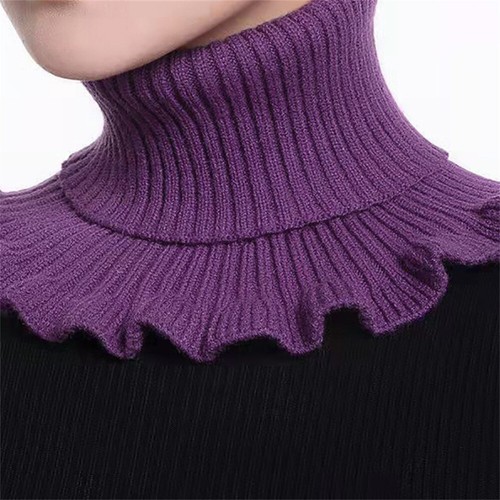 Knitted Fake Collar Scarf Women Turtleneck Knitted False Fake Collar Detachable - Picture 38 of 39
