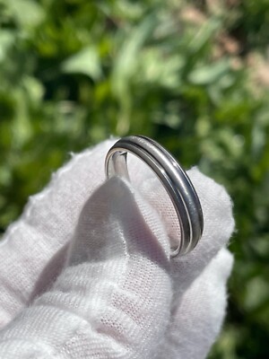 Dome Groove Band, Men's or Women's Solid Titanium Ring, Affordable Wedding